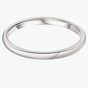 2 mm white tungsten ring 💍 size 8